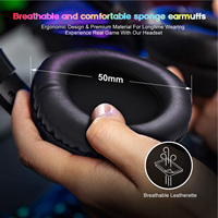 Casque de jeu E-sports avec son stéréo AAC, éclairage RGB, filaire pour PS5/PS4/Xbox/PC/Audiophile/Sports/Voyage, aide auditive DJ ENC