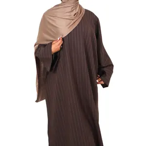 ชุดเดรสยาวลายทางสำหรับผู้หญิงชาวมุสลิม,ชุดดูไบอาบายาอิสลามเสื้อผ้าอิสลามแขนยาวสไตล์ตุรกีปี2023