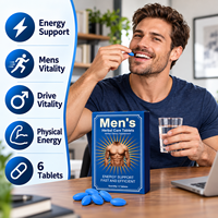 Comprimés OEM de Horny Goat Weed, Maca Noire et Safran pour la Vitalité et l'Énergie Masculine, Marque Privée, 6 Comprimés