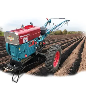 Venta caliente granja Mini Diesel caminar mano tractor timón energía solar mini granja tractor arado/mano arado Dongfeng mano tractor