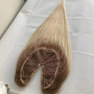 Couleur personnalisée # Extensions de cheveux humains européens 10/60 Ombré avec mèches mélangées, tissées à la main, en forme de V/U, à clipser - Product Image 3