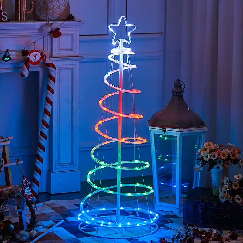 Sapin de noël RGB artificiel couleur changeante, nouveau Design,, arbre de noël avec lumières, décoration