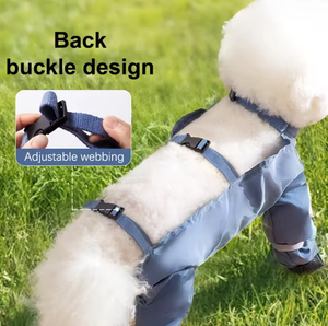 汚れ防止犬用スノーパンツ子犬用サスペンダーブーツ防水犬用レインブーツ - Product Image 6