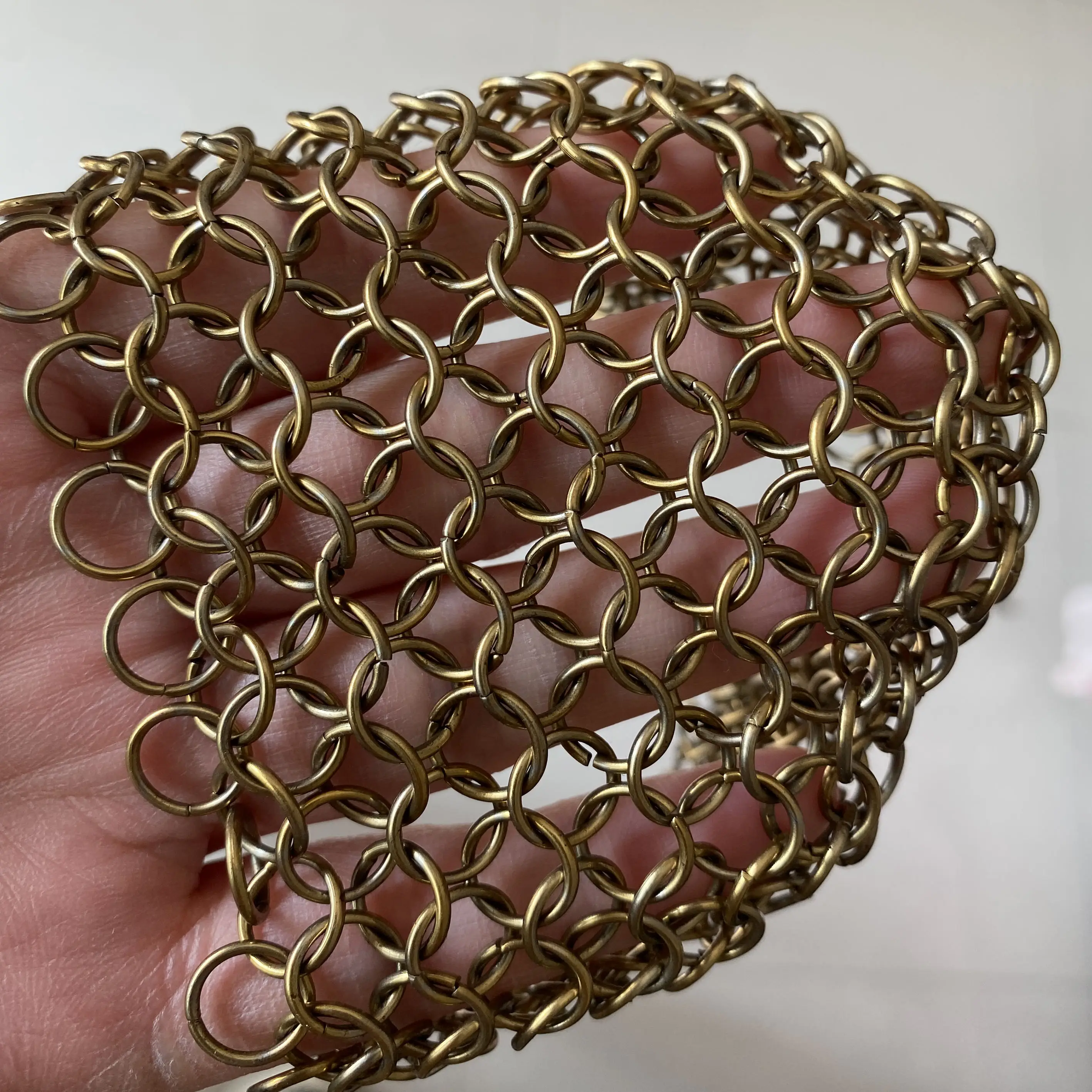 Circle Metal Mesh ring Curtain Stainless Steel Color