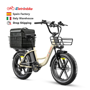Bicicleta eléctrica paso bajo 20" urbana neumático graso Shimano 7 velocidades Compatible con caja de reparto revendedores - Product Image 1