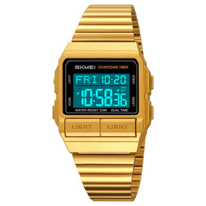 <span class=keywords><strong>Orologio</strong></span> Elettronico Classico Retrò Quadrato Piccolo in ABS per Uomo, Studente, Uso Quotidiano, Multifunzione, Sportivo, in Acciaio Inossidabile - Product Image 1