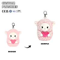 Porte-clés personnalisé en peluche, jouets en peluche doux, animaux en peluche moelleux, breloque de sac personnalisée, cadeau promotionnel