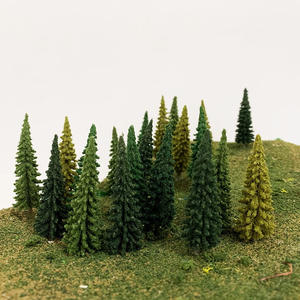 Modelo de Material plástico de 6,5 cm, árboles a escala de pino para arquitectura <span class=keywords><strong>Diama</strong></span>, diseño de tren de simulación de micropaisaje - Product Image 1
