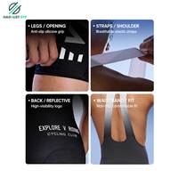 Cuissard de cyclisme pour homme, modèle une pièce avec bretelles, anti-humidité, séchage rapide, compression, idéal pour le cyclisme en extérieur