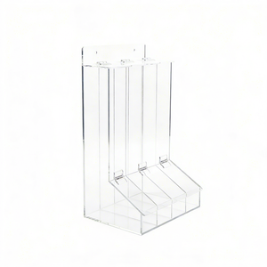 Dispensador <span class=keywords><strong>de</strong></span> Dulces Acrílico Transparente <span class=keywords><strong>de</strong></span> 4 Secciones, Contenedor <span class=keywords><strong>de</strong></span> Almacenamiento con Compartimentos Montado en la Pared con Tapas Abatibles para Tapones para los Oídos - Product Image 2