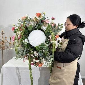 Nouvelle grande boule de fleurs artificielles, centre de table, boule de fleurs colorée en soie pour la décoration de table de mariage ou d'événement - Product Image 5