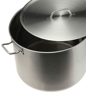 Olla de acero inoxidable Utensilios de cocina comerciales Olla de stock con tapa - Product Image 2