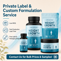 Capsules de croissance en herbes personnalisables en marque blanche (OEM), supplément nutritionnel naturel à base de plantes, 60 unités