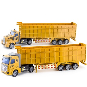 نموذج شاحنة نقل حاويات بلاستيكية عالية الجودة بمقياس 1:36 مع أبواب قابلة للفتح وخاصية السحب للخلف، هدية للأطفال - Product Image 5