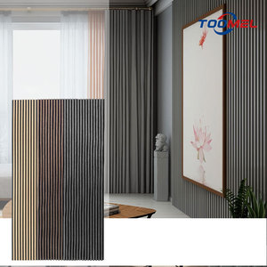 Panneaux muraux en lattes de <span class=keywords><strong>bois</strong></span> naturel 2400*600 mm, panneaux acoustiques en noyer, panneau acoustique à lattes 27-13, décoration murale 25-15 - Product Image 5