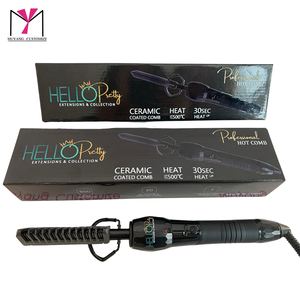 Juego de peines térmicos de color personalizado MUYANG, incluye herramientas térmicas, cortapelos, pinzas, bolsas de poliéster y etiquetas colgantes, bolsa de satén - Product Image 5