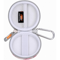Tas Penyimpanan Earbud Olahraga EVA dengan Ritsleting dan Carabiner, Interior Busa Keras Tahan Air untuk Perangkat Audio