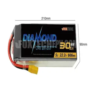 Foxtech Diamond 6S 30000mAh Semi-solid State Lipo Battery for r/c drone
