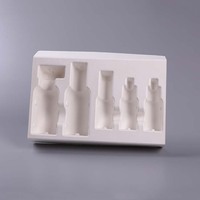 Respectueux de l'environnement moulé pulpe de canne à sucre skincare emballage plateau insert pour boîte