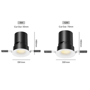 <span class=keywords><strong>Spot</strong></span> encastré personnalisé <span class=keywords><strong>LED</strong></span> 5W 12W avec puce personnalisable, driver CCT 3000K, intensité variable, éclairage de plafond intérieur commercial OEM - Product Image 2