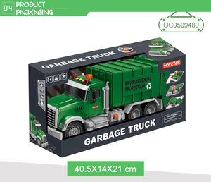 Reibungs stadt diy Müllwagen Spielzeug Plastik kinder mit leichtem Ton - Product Image 5