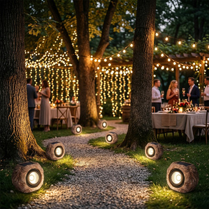Luces <span class=keywords><strong>Solares</strong></span> para Jardín, Estilo Piedra Marrón, Iluminación Exterior para Caminos de Jardín, Césped, Patio y Paisajes, para Distribuidores - Product Image 5