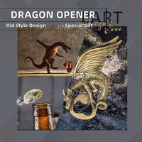 En gros Dragon Plat En Métal Bar Outil Unique Cadeau Décapsuleur pour Hommes Papa Mari pour la Fête Des Pères Fête D'anniversaire Fournitures