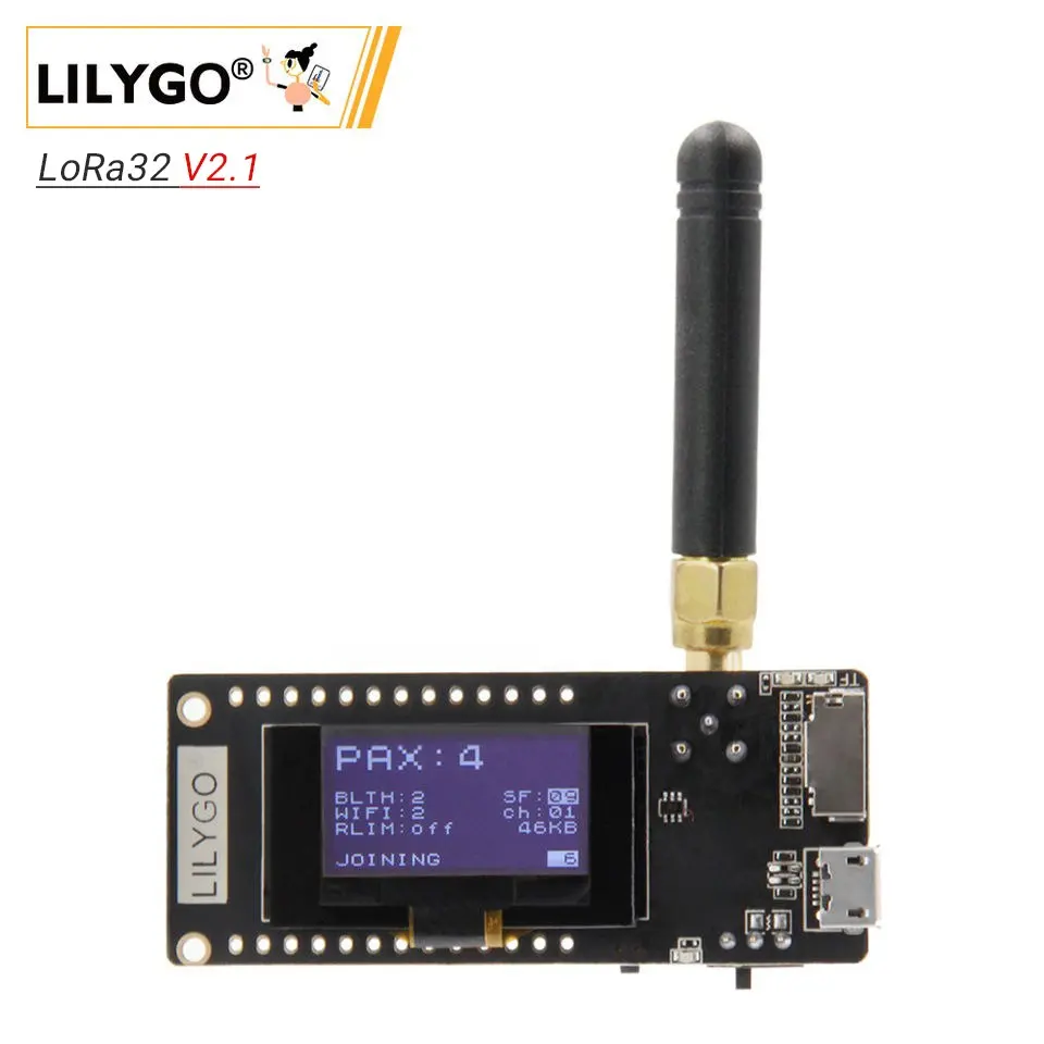 LILYGO TTGO LoRa32 V2.1 _ 1.6 संस्करण ESP32 विकास बोर्ड 433/868/915/923Mhz वाईफ़ाई ब्लूटूथ loRa मॉड्यूल के साथ 0.96 ''OLED