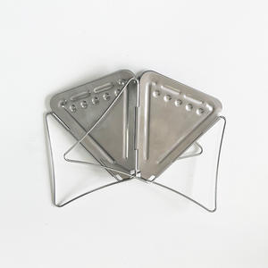 ที่กรองกาแฟสปริงพับได้สแตนเลสแบบพกพาสำหรับตั้งแคมป์กลางแจ้ง ที่กรองกาแฟแบบมือถือ ขนาดใหญ่และขนาดเล็ก - Product Image 4