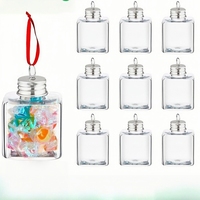 40ml 50ml 80ml 150ml Bouteilles de boisson de jus de fruits en plastique PET recyclable suspendues de Noël en forme de vide pour bricolage