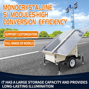 Lampadaire solaire industriel moderne et puissant 300W, étanche, tout-en-un, à LED, pour extérieur - Product Image 2