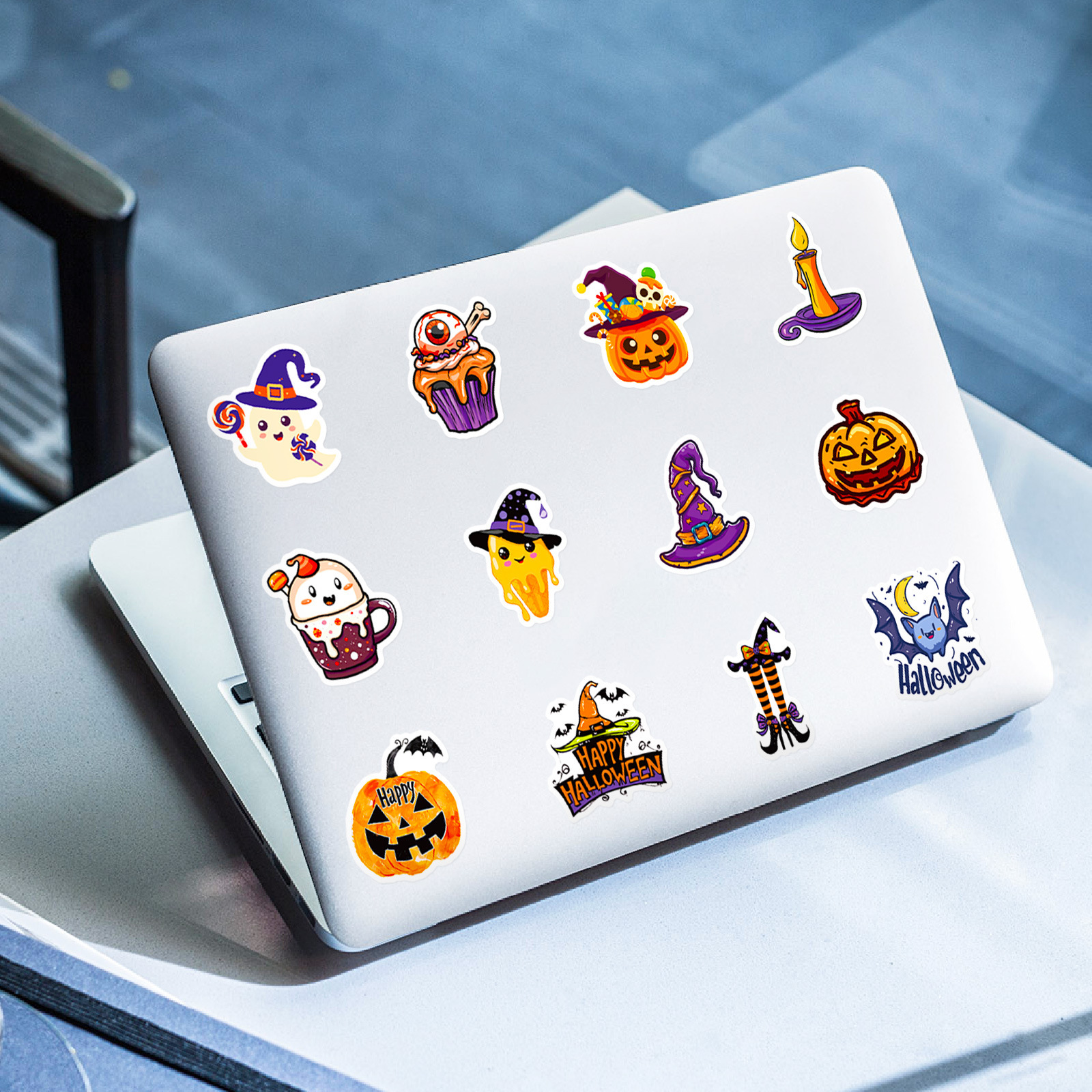 50 Stickers Halloween Pour Enfants - Déco Amovible Et Réutilisable Pour Valises, Skate, Chambre