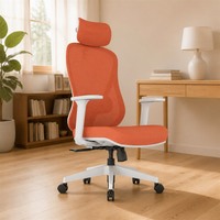 Chaise de bureau ergonomique en maille, réglable en hauteur, pivotante, avec base chromée, pour la maison, le bureau et l'école