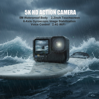 Caméras d'action 4K 5K à double écran HD tactile, exportées par l'usine chinoise, caméra vidéo 170° °   Caméra sportive étanche à large angle avec stabilisation électronique de l'image (EIS) pour la plongée