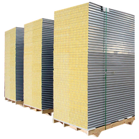 Panneaux de toiture isolés prélaqués ignifuges en EPS avec âme en laine de roche et aluminium pour applications hôtelières