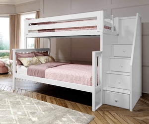 Juegos de muebles de dormitorio para niños, litera de madera sólida de estilo moderno multifunción para bebés - Product Image 5