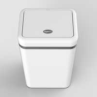 Poubelle à induction à capteur en acier inoxydable de grande capacité 58L avec couvercle en ABS pour hôtel et cuisine domestique