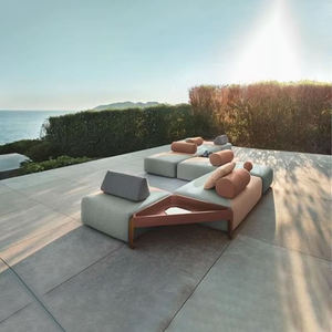 Inside or Outdoor Furniture Poolside Sun Lounger Aluminum Waterproof Fabric Sunbed Hotel Patio Lounge <b>Bed</b> - Product Image 5