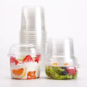 Bán Hot salad Bowl nhựa dùng một lần Bát Deli container Deli cup nhựa Bát salad với nắp