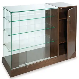 KEWAY Retail Store Full Vision Showcase Tempered Glass Display Cabinets Products Display Cases
