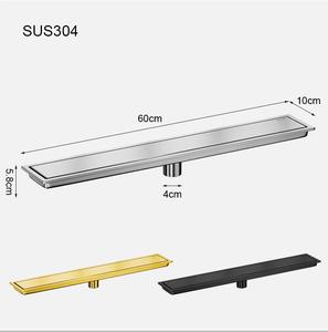 Piège de salle de bain moderne long siphon de sol linéaire en acier inoxydable couverture réversible carrelage insérer douche linéaire anti-odeur siphon de sol - Product Image 5