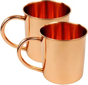 Manufacturer Moscow Mule 100 Pure Copper Mug 300ml 400ml 500ml 600ml Metal Bar Home Party Copper Mug