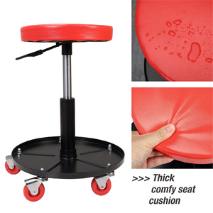 Silla de Taller Ajustable para Reparación de Automóviles, Asiento Redondo con Ruedas y Herramientas para Reparación de Vehículos - Product Image 4