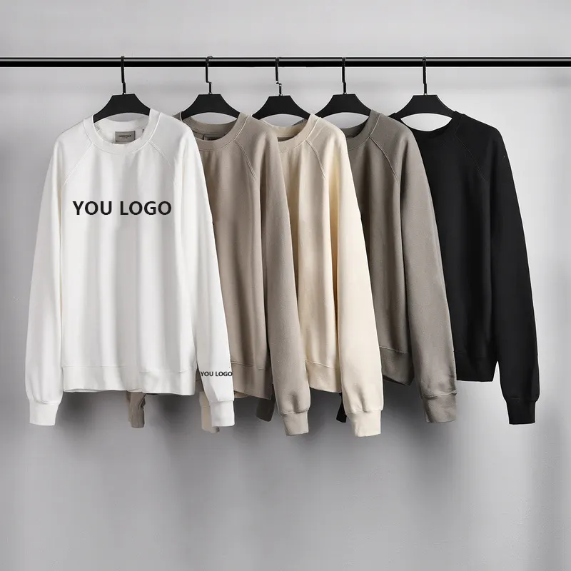 2022 High Quality Outdoor Loose Pullover For Men Knit Custom Crew Neck Long Sleeve French Terry Mens Pullover Hoodie