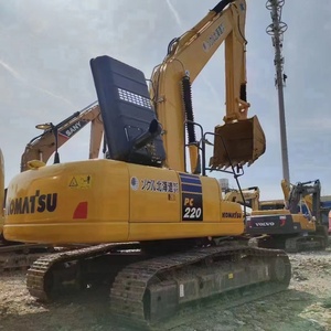 Excavadora Komatsu PC220 usada de segunda mano, excavadora mediana de 22 toneladas para proyectos de construcción de terraplenes. - Product Image 3