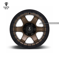 Jantes tout-terrain forgées SaFe 5 branches bicolores bronze Beadlock 17 18 20 pouces 5x127 pour SUV, compatibles Jeep Wrangler Rubicon