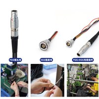 Connecteur d'aviation mâle/femelle auto-bloquant push-pull FGG+EGG avec câble 3p IP50 boîtier TPU