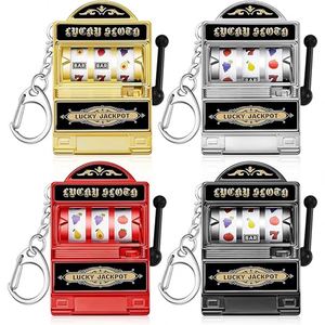 Llavero de máquina tragamonedas miniatura de fábrica OEM, a granel, recuerdos de Las Vegas, con mecanismo de funcionamiento, llavero de casino, regalos promocionales de la marca Lucky Jackpot - Product Image 1