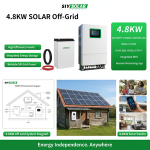 Système solaire autonome 2,4 kW hors réseau, installation photovoltaïque avec stockage, <span class=keywords><strong>prix</strong></span> usine, fournisseur OEM ODM, kit complet avec onduleur - Product Image 1