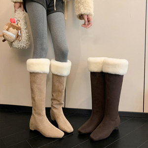 <span class=keywords><strong>Botas</strong></span> <span class=keywords><strong>de</strong></span> Nieve Personalizadas <span class=keywords><strong>con</strong></span> <span class=keywords><strong>Plataforma</strong></span> y <span class=keywords><strong>Pelo</strong></span> <span class=keywords><strong>de</strong></span> Cordero para Mujer, Otoño Invierno, Nuevas <span class=keywords><strong>Botas</strong></span> Cálidas <span class=keywords><strong>de</strong></span> Peluche <span class=keywords><strong>con</strong></span> Forro <span class=keywords><strong>de</strong></span> <span class=keywords><strong>Pelo</strong></span> Integrado y Caña Alta - Product Image 1